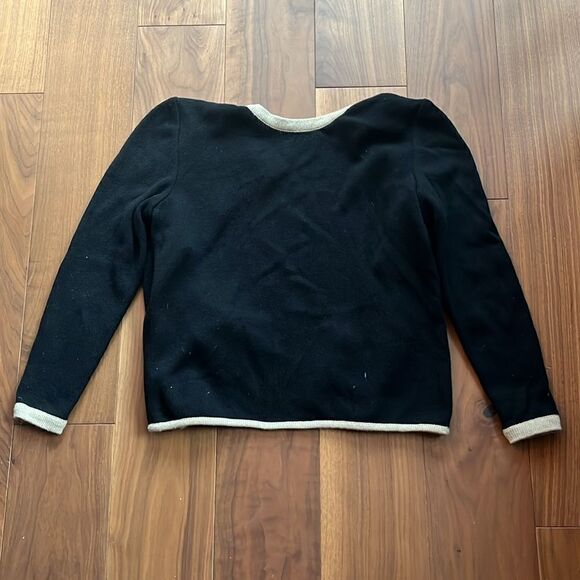 Valentino black with tan trim cardigan - Picture 5 of 5